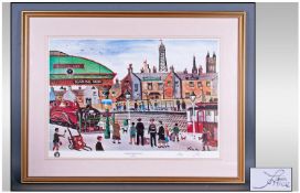 Alan Tortice 1948, Limited Edition & Numbered Coloured Print, Title "Blackpool North Station",