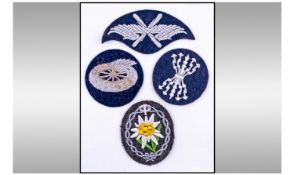 WW2 German Army Trade Badges And Edelweiss.