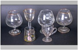 Collection Of Assorted Glass Ware. Comprising brandy glasses, etc.