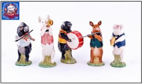 Beswick Part Pig Band Figures. Comprises; 1, Daniel PP5, height 5.5 inches. 2, Andrew PP4, Height