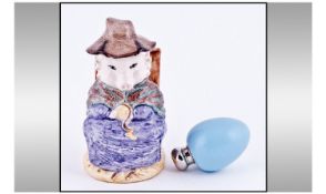 Ceramic Scent Bottle In The Shape Of A Starlings Egg.  John Beswick - This Little Pig Had None.