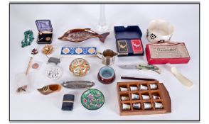 Miscellaneous Lot Of Collectables And Oddments. Comprising early 20th century paperweight, pottery