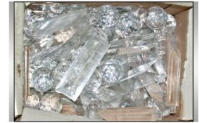 Collection Of Miscellaneous Glass Chandelier Accessories.