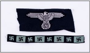 WW2 SS Officers Cap Eagle, etc.