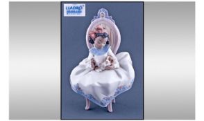 Lladro Figure "Just A Little More" Model number 5908. Issued 1992-1997. Height 9 inches. With