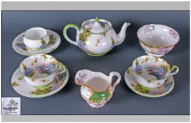 Aynsley "Bluebell Time" Part Tea Service. Marked to base As Supplied "To H.M The Queen" Comprising