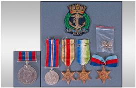 World War II Set Of Four Medals Includes, 939-1945 Star, Atlantic Star, 1939-45 Service Medal,