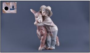 Lladro Figures, 2 In Total. Platero and Marcelino, model number 1181, issued 1971-1989, height 7.