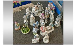 Collection Of Assorted Ceramic Figures. Various sizes and subjects. 21 in total.