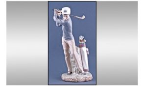 Lladro Figure "Golfer" Model number 4824. Issued 1972. Height 10.5 inches. Excellent condition.