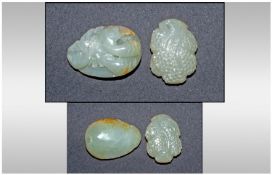 Two Carved Jade Style Pieces