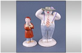 Royal Doulton "Stylish Snowman" Figure. Small chip to base. Height 5.25 inches. Together with
