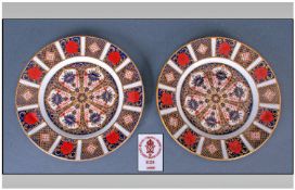 Royal Crown Derby Imari Pattern Cabinet Plates, pattern number 1128, Date 1975. Each 8.5" in