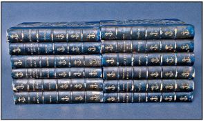 Super Collection of 12 Volumes of Captain Marryat, partly leather, partly board covered 1897