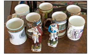 John Beswick For Royal Doulton Collection Of Four Limited Edition Tankards. Raised images.