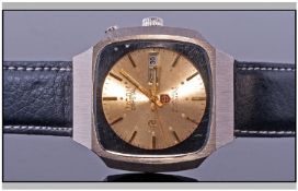Gents Ricoh Automatic Wristwatch, With Gilt Dial, Batton Numerals, Day/Date Aperture, 40mm Steel