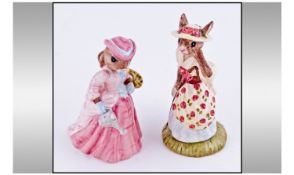 Royal Doulton - Bunnykins From The Nursery Rhyme Collection.  1) Mary Mary Quite Contrary. 2) Little