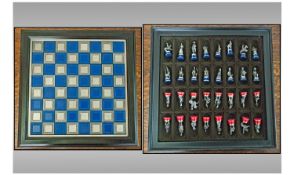 The Waterloo Museum Battle Of Waterloo Complete Chess Set. As new condition. Complete with box