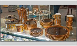 Hornsea Pottery 'Bronte' Pattern Part Dinner Service Including Cups, saucers, side plates, dinner