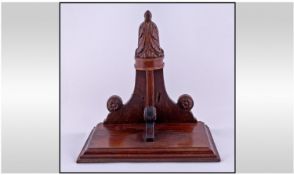 Victorian Walnut Wall Bracket with a recessed shelf, at one time used to support a bracket clock.