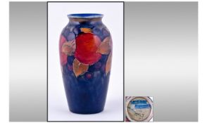 Moorcroft Vase "Pomegranate And Berries" Design. Circa 1920's. Height 5.25 inches. Excellent