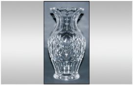 Waterford Crystal Cut Glass Vase, height 9 inches.