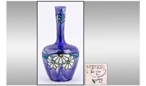 Minton Secessionist Small Baluster Vase, the body decorated at the shoulder with tubelined, stylised