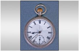 Victorian Silver Open Faced Pocket Watch, Hallmark London 1890. Working Order.