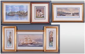 Collection Of 6 Assorted Framed Prints. To include Andrew Hutchinson limited edition pencil signed