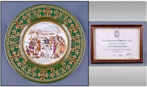 Caverswall 1979 Christmas Plate, limited edition 1000 number 720. Boxed and with framed certificate.