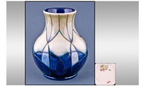 Moorcroft Modern Tubelined Studio Vase. Date 1999. Marked W.M to underside of vase. Excellent