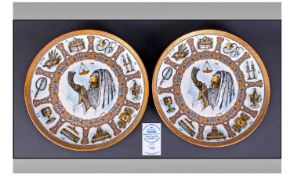 Pair Of Goebel Third Edition Traditions Plates. From an original work of art by Laszlo Ispanky. Both