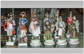 Collection Of 12 Ceramic Figures. Comprising Duke Of Wellington, Orenadier Company, 1813 15th