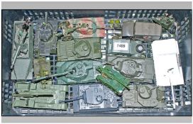 Military Interest. Solido France Collection Of Die Cast Model Army Tanks And Other Vehicles. To
