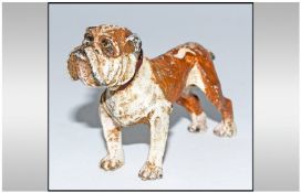 Vienna Style Bronze Bulldog. Underside is stamped with a B inside an urn