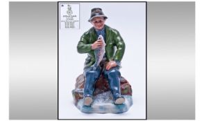 Royal Doulton FIgure 'A Good Catch' HN 2258, Issued 1966-1986. Designer M.Nicol. 7.75" in height.