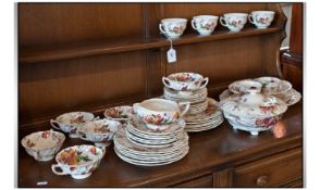 Royal Doulton 47 Piece Sherborne Crockery Tea And Dinner Service. D5915. Comprising 6 cups and
