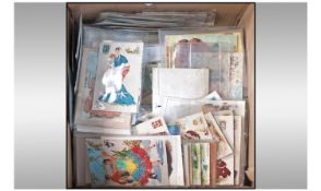 Box Containing A Quantity Of Mixed Postcards. Looks to Be Mostly 1950`s Onwards. 200+