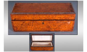 Victorian Pollard Oak Glove Box. With fall down front and lift up hinged lid. Rectangular Shaped.