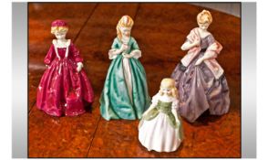 Three Royal Worcester Figures Including `Grandmothers Dress`, `Sweet Anne` & `First Dance` together