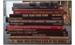 Motoring Interest. Box of specialist motoring books on Veteran, Vintage and Classic cars, Rallying,