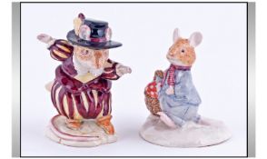 Royal Doulton - From the Bramley Hedge Collection 1) Wilfred and the Basket 2) Wilfred entertains (