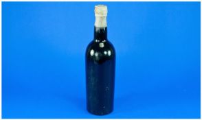 Martinez 1955 Vintage Port, one bottle, unlabelled, black printed and raised stamp to top of neck