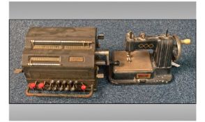 Childs Vulcan Sewing Machine. Together with a Block & Anderson Ltd Adding Machine.
