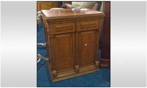 Walnut cased panel front cabinet Jones Treadle Sewing machine 24`` Width, 19`` Depth, 30`` Height