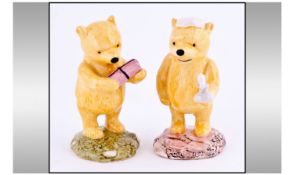 Royal Doulton - From The Winnie The Pooh Collection 1) Winnie the Pooh and the Present 2) Pooh