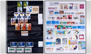 Four Stock books of World Wide Commemorative stamps.