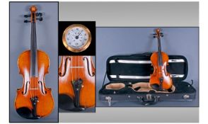 French Good Quality 20th Century Violin. 2 piece back of medium grain, honey colour. Back 14 inches