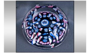 Whitefriars Limited Edition Millefiori Paperweight, to commemorate the silver jubilee of Queen