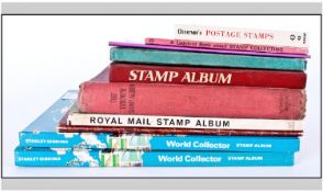 Selection of Stamp Albums and Reference Books, A Few albums are virtually empty, and a good